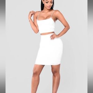 White skirt set